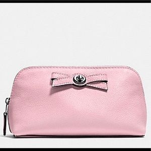 VGUC Coach Turnlock Bow Cosmetic Case 17 F53423